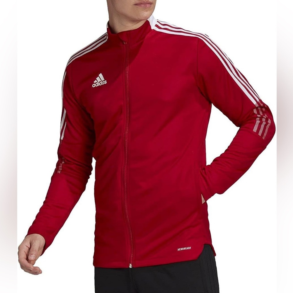adidas Men's Tiro 21 Track Jacket Red White GM7308